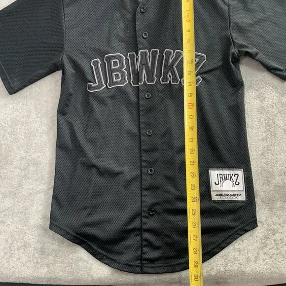 Jabbawockeez Jersey Mens Small JBWKZ Blackout Baseball #1 Gee Mesh Breakdancer - Picture 2 of 9